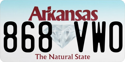 AR license plate 868VWO