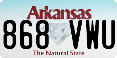 AR license plate 868VWU