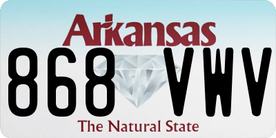 AR license plate 868VWV