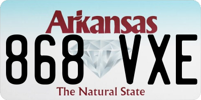 AR license plate 868VXE