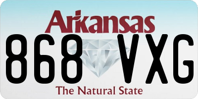 AR license plate 868VXG