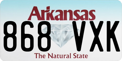 AR license plate 868VXK