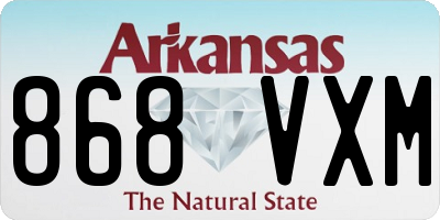 AR license plate 868VXM