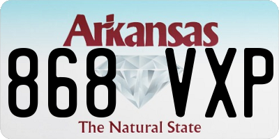 AR license plate 868VXP
