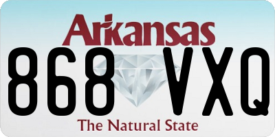 AR license plate 868VXQ