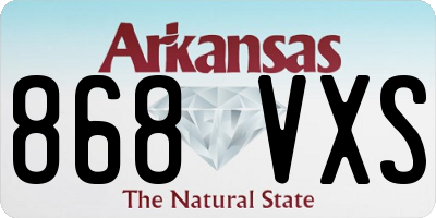 AR license plate 868VXS
