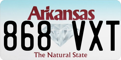 AR license plate 868VXT