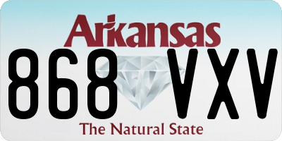 AR license plate 868VXV