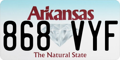 AR license plate 868VYF