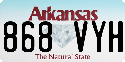 AR license plate 868VYH