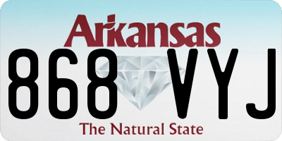 AR license plate 868VYJ
