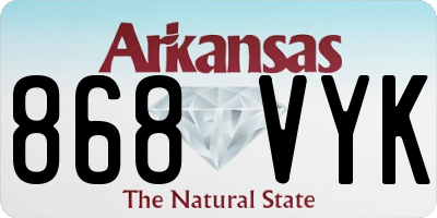 AR license plate 868VYK