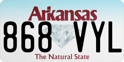 AR license plate 868VYL