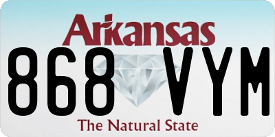 AR license plate 868VYM