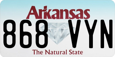 AR license plate 868VYN