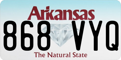 AR license plate 868VYQ