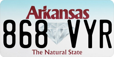AR license plate 868VYR
