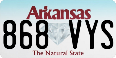 AR license plate 868VYS