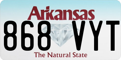 AR license plate 868VYT