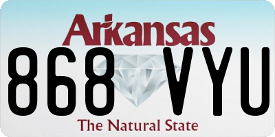 AR license plate 868VYU
