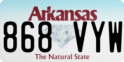 AR license plate 868VYW