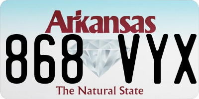 AR license plate 868VYX