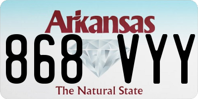 AR license plate 868VYY