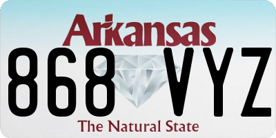 AR license plate 868VYZ