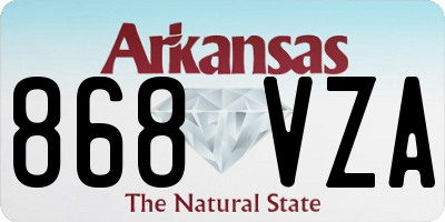 AR license plate 868VZA