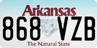 AR license plate 868VZB