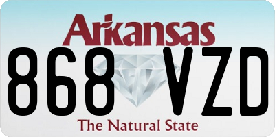 AR license plate 868VZD