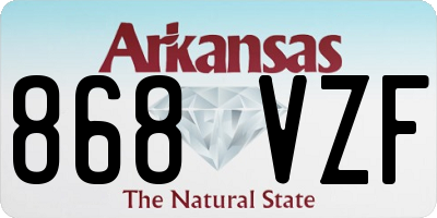 AR license plate 868VZF