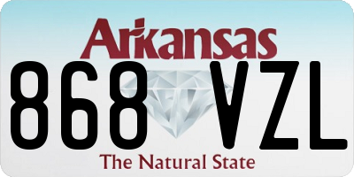 AR license plate 868VZL
