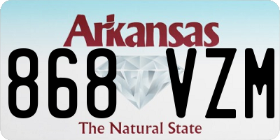 AR license plate 868VZM