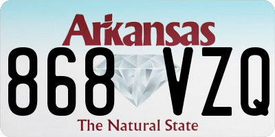 AR license plate 868VZQ