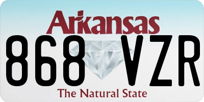 AR license plate 868VZR