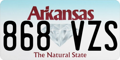 AR license plate 868VZS