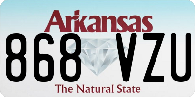 AR license plate 868VZU