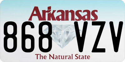 AR license plate 868VZV