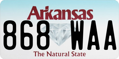 AR license plate 868WAA