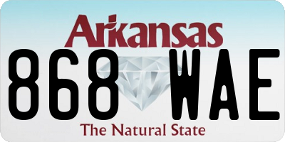 AR license plate 868WAE