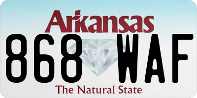 AR license plate 868WAF