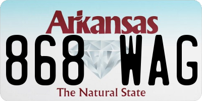 AR license plate 868WAG