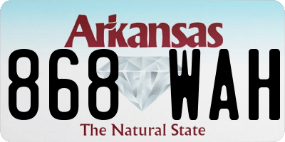 AR license plate 868WAH