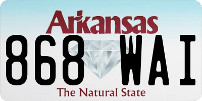 AR license plate 868WAI