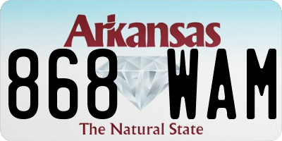 AR license plate 868WAM
