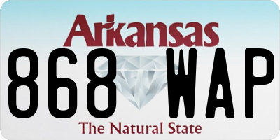 AR license plate 868WAP