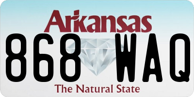 AR license plate 868WAQ