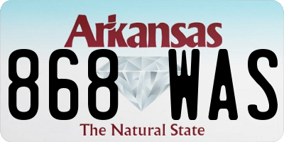 AR license plate 868WAS