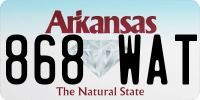 AR license plate 868WAT